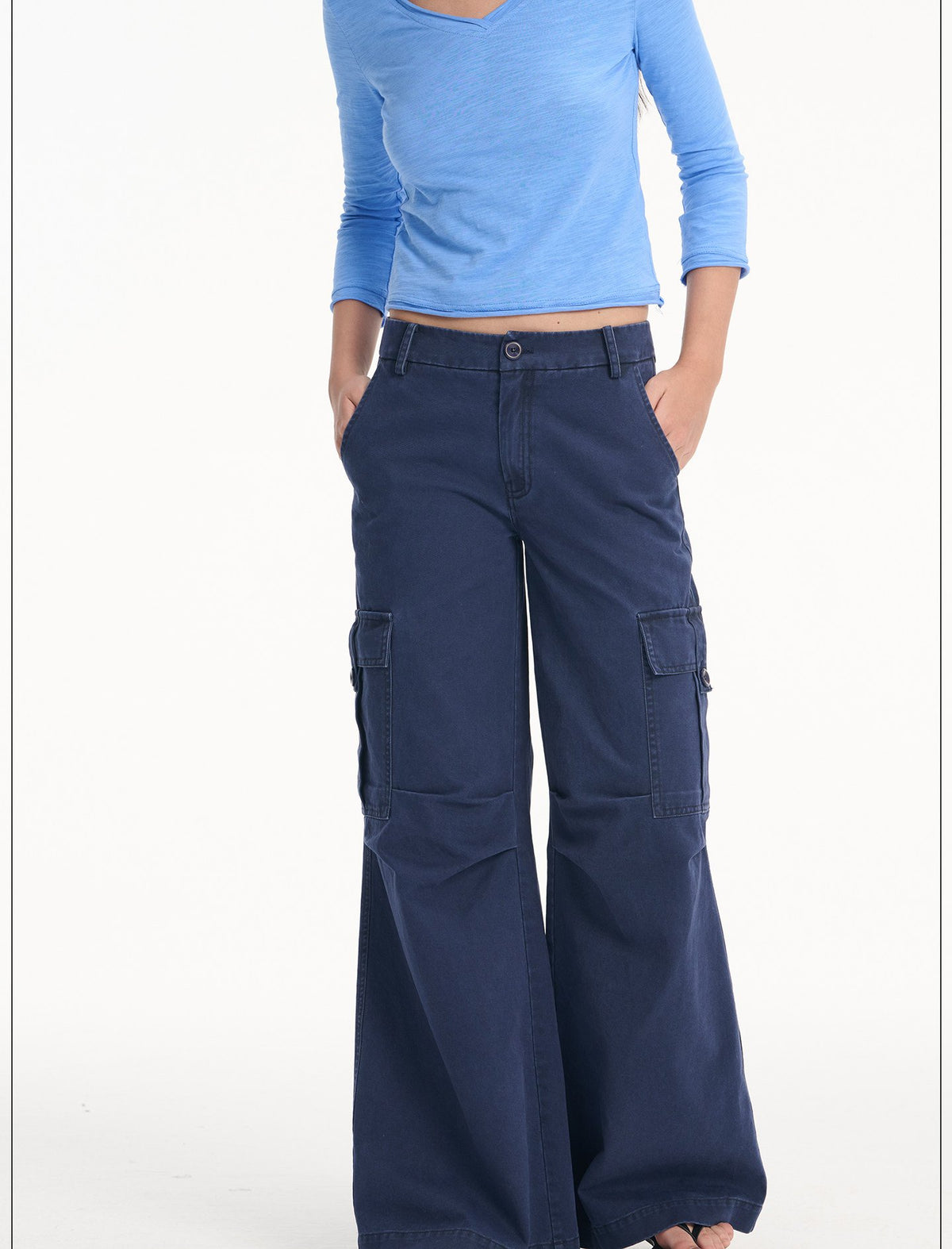 Washed 3D Cargo Wide Pants (3color)