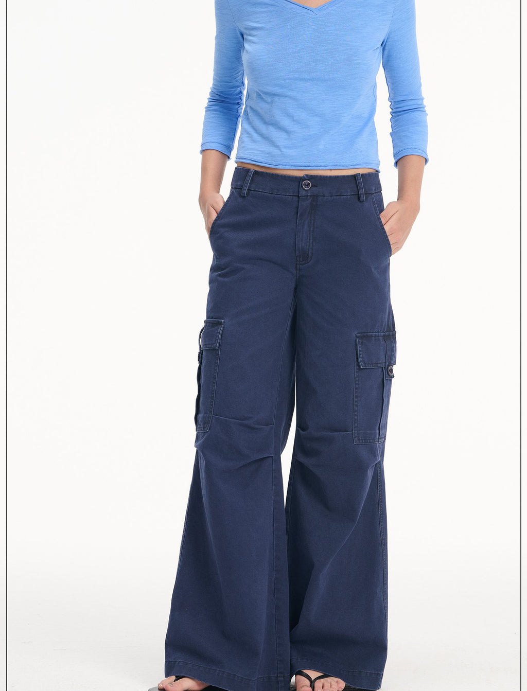 Washed 3D Cargo Wide Pants (3color)