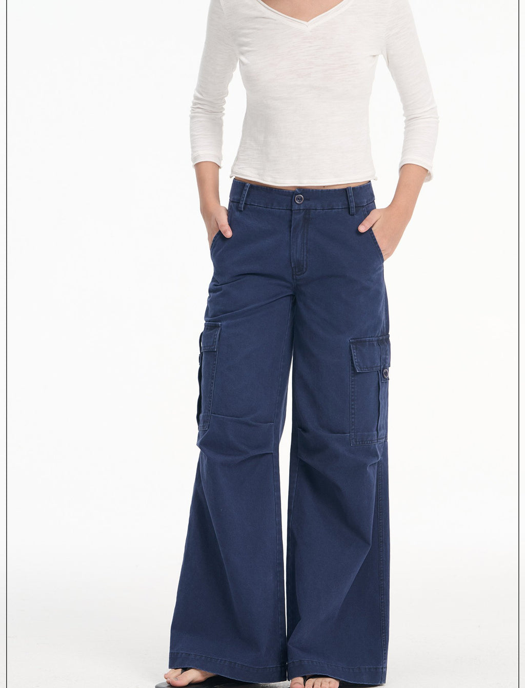 Washed 3D Cargo Wide Pants (3color)