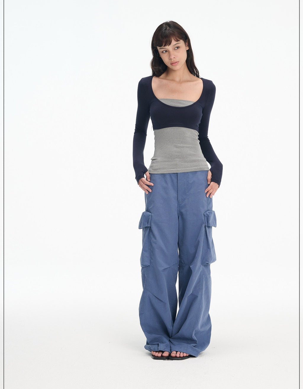 Layered Frame U Neck Top (2color)