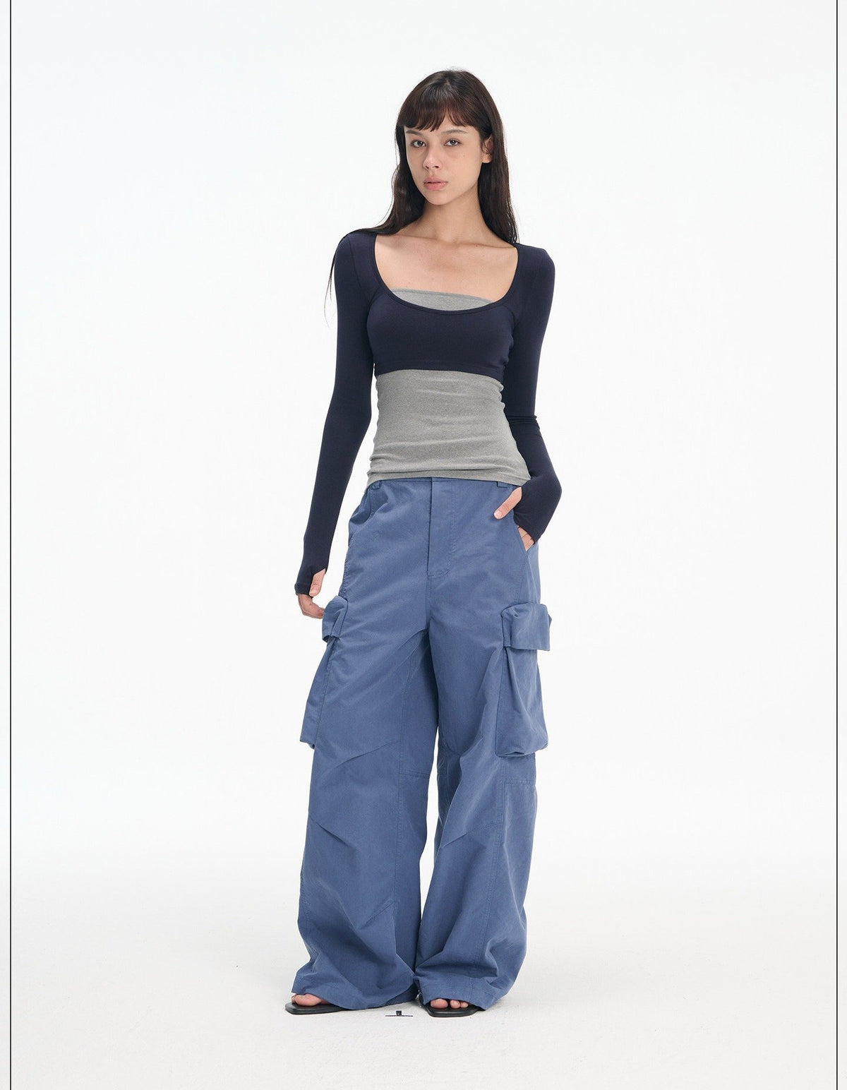 Layered Frame U Neck Top (2color)