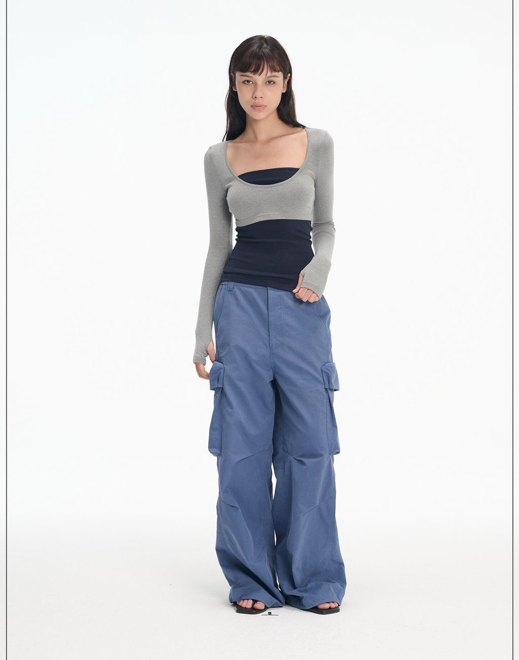Layered Frame U Neck Top (2color)