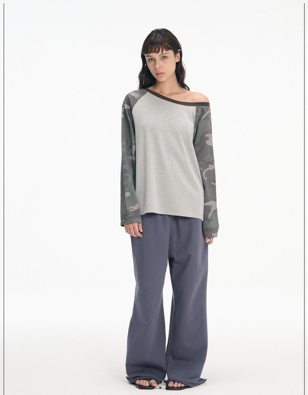 Asymmetric Raglan Top (2color)