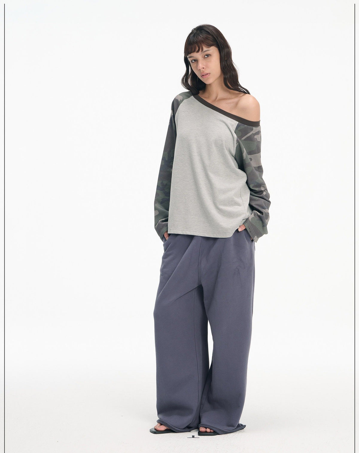 Asymmetric Raglan Top (2color)