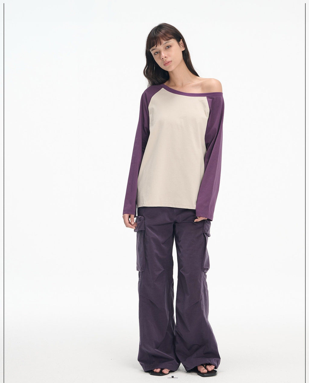 Asymmetric Raglan Top (2color)