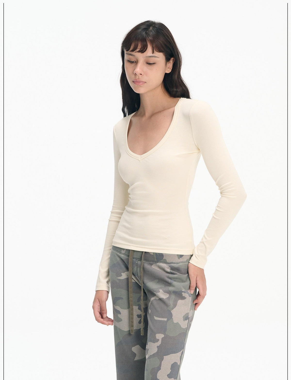 Pure V-Neck Tailored Top (3color)