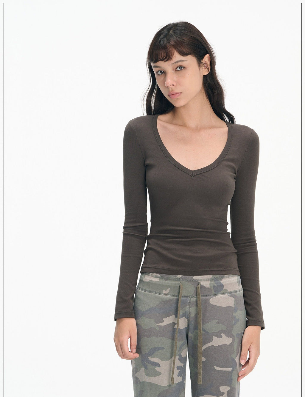 Pure V-Neck Tailored Top (3color)