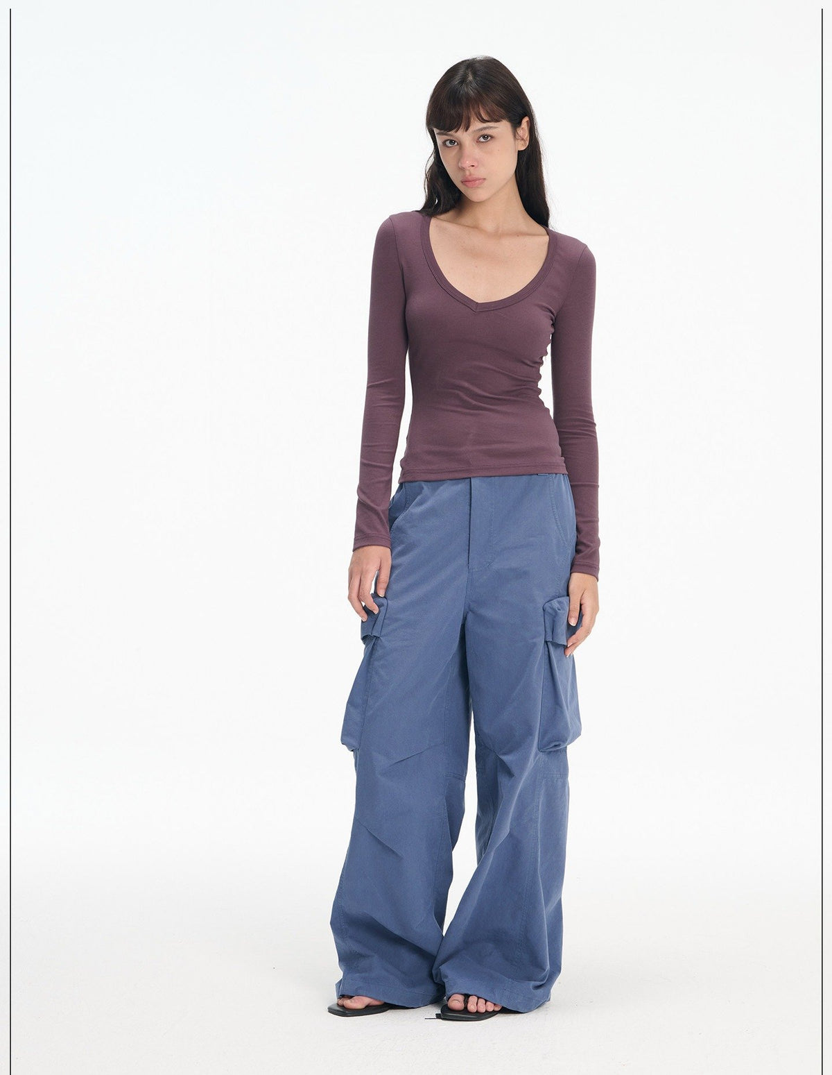 Pure V-Neck Tailored Top (3color)