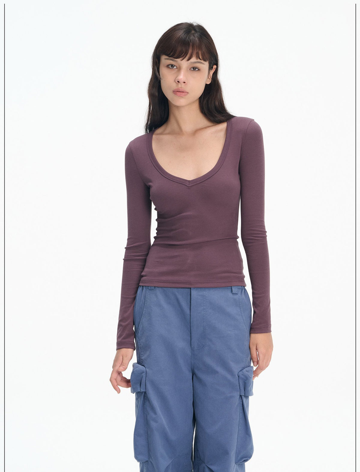Pure V-Neck Tailored Top (3color)