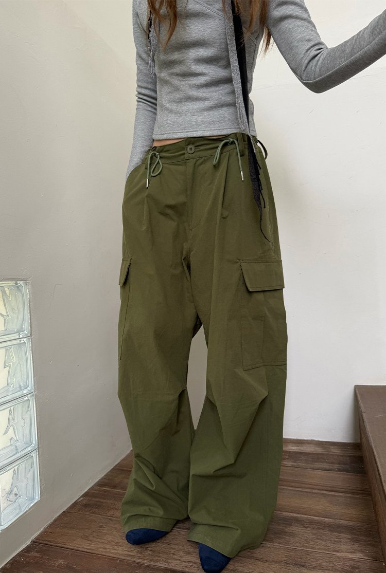 Utility Drawstring Cargo Pants
