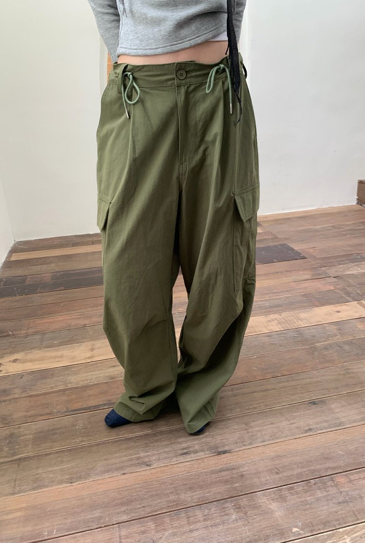 Utility Drawstring Cargo Pants