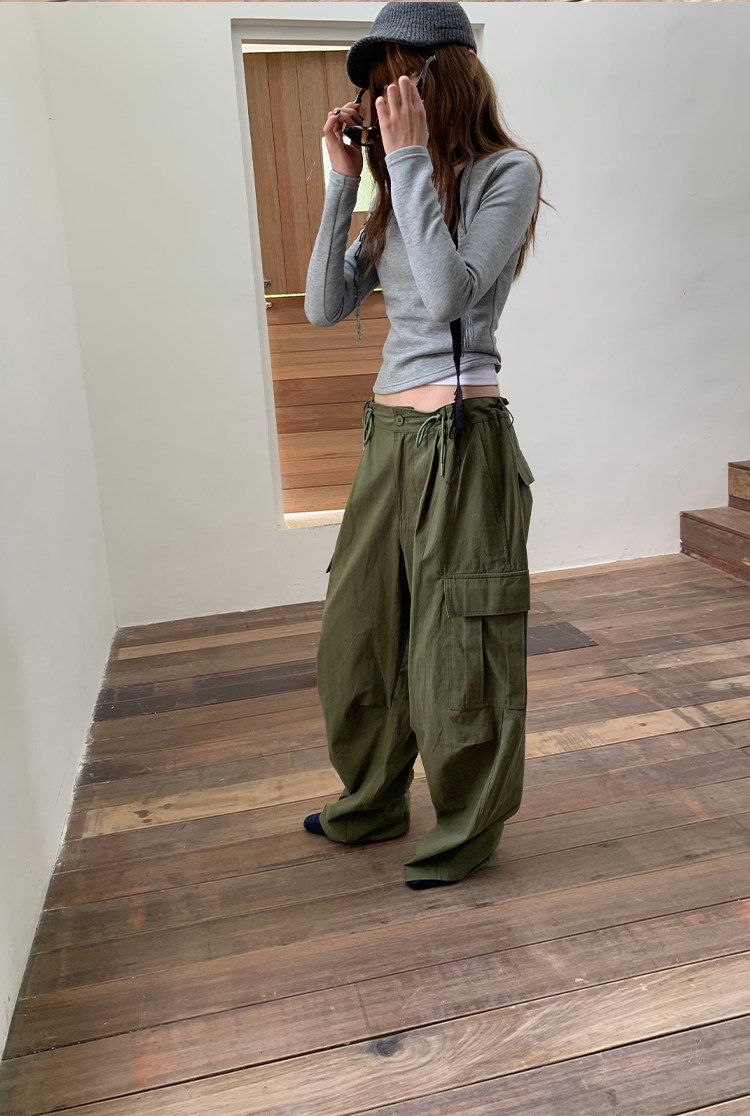 Utility Drawstring Cargo Pants