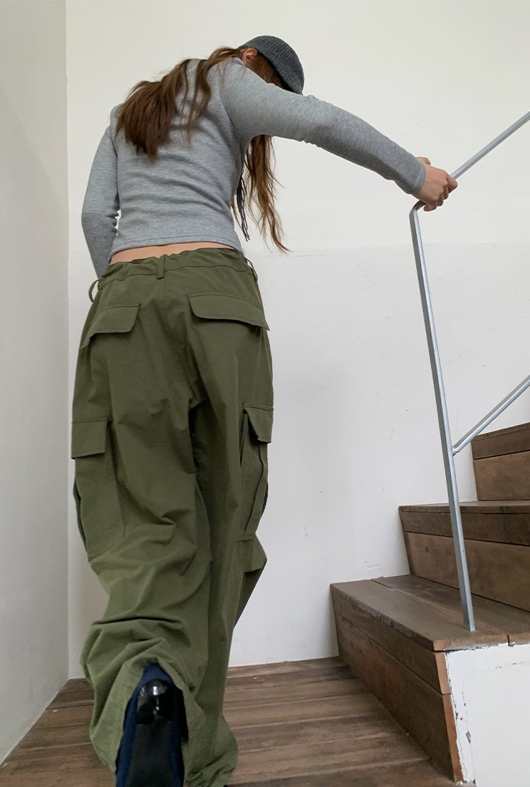 Utility Drawstring Cargo Pants