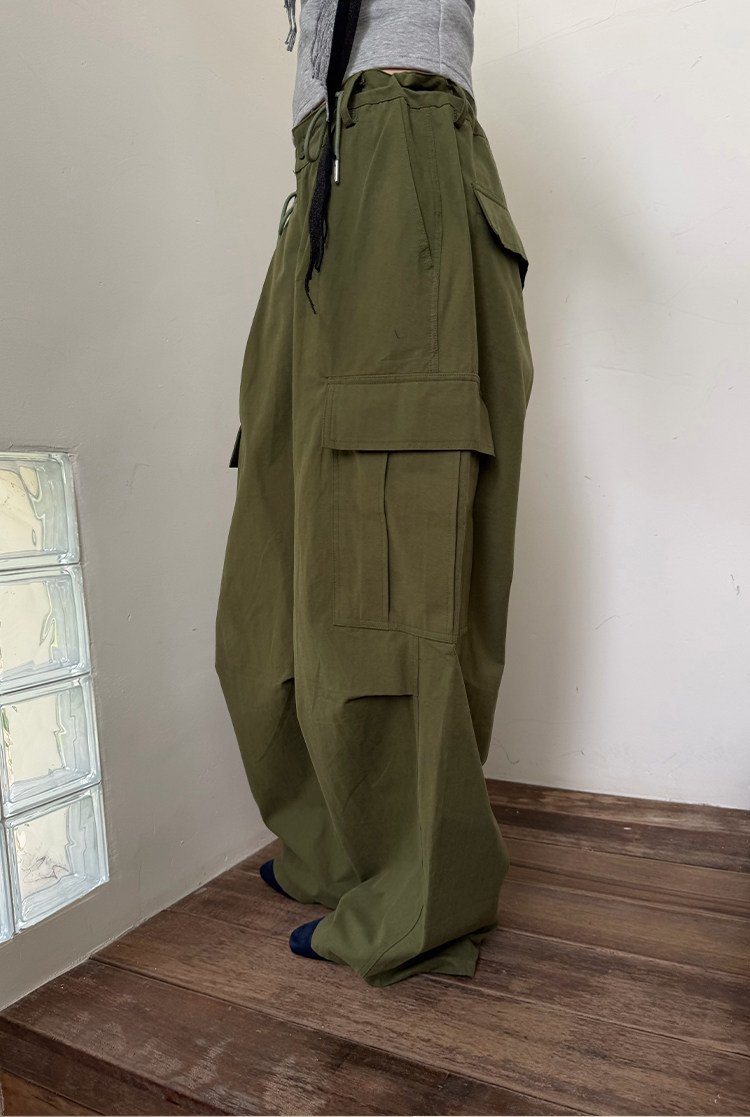 Utility Drawstring Cargo Pants