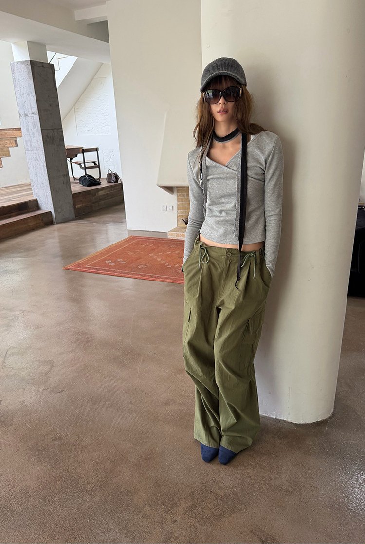 Utility Drawstring Cargo Pants