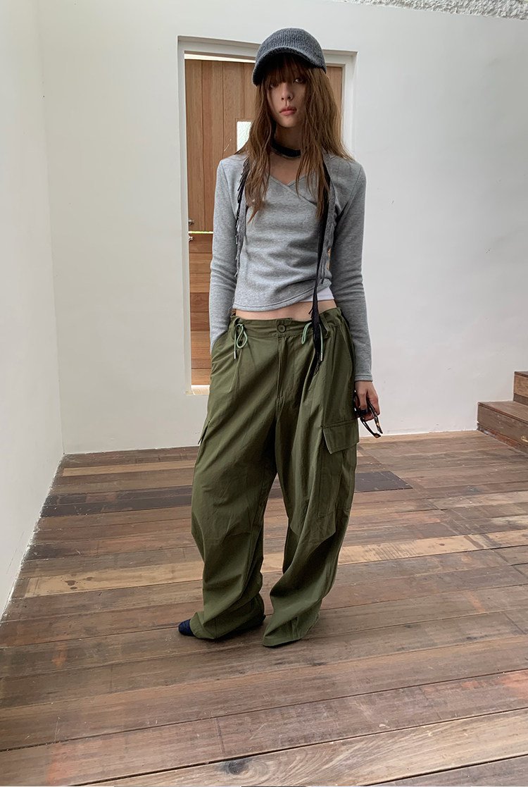 Utility Drawstring Cargo Pants