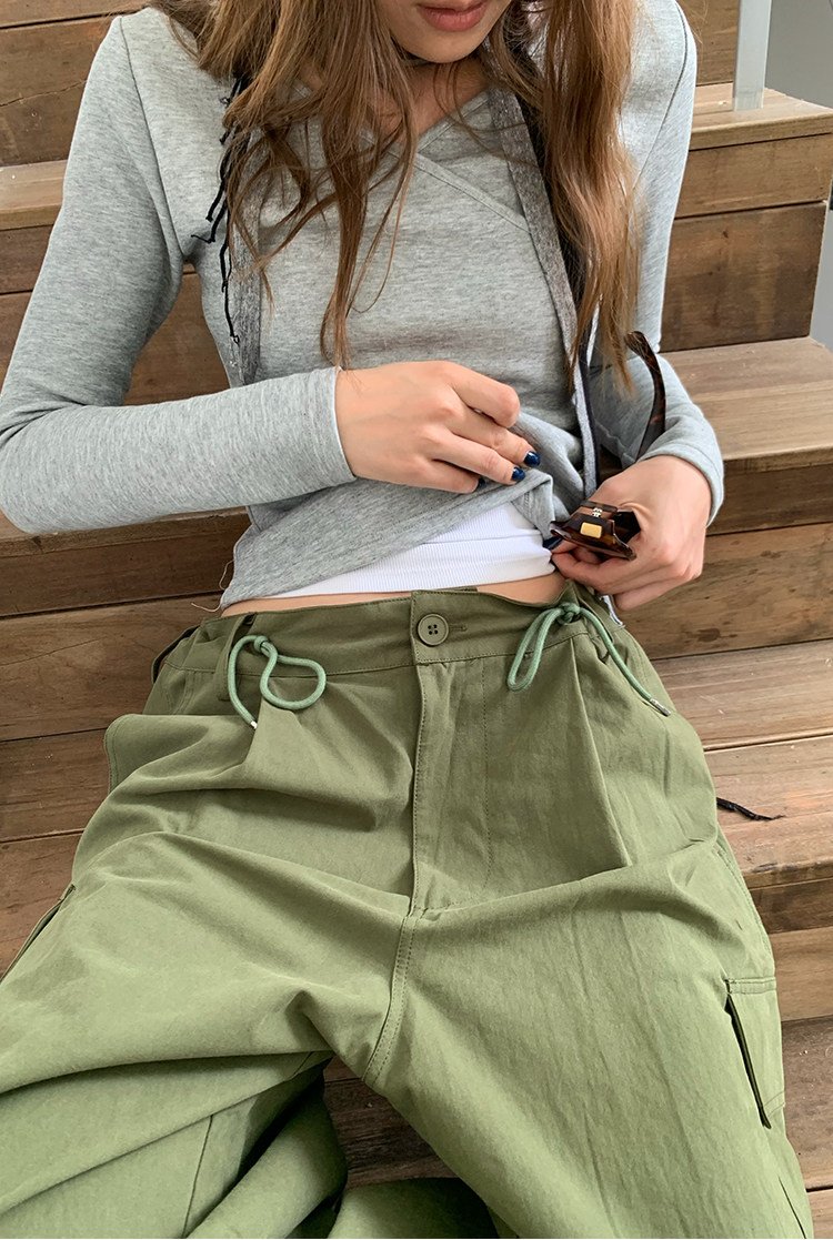 Utility Drawstring Cargo Pants