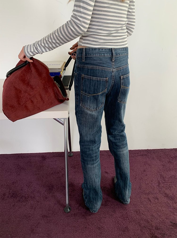 Indigo Texture Denim Pants