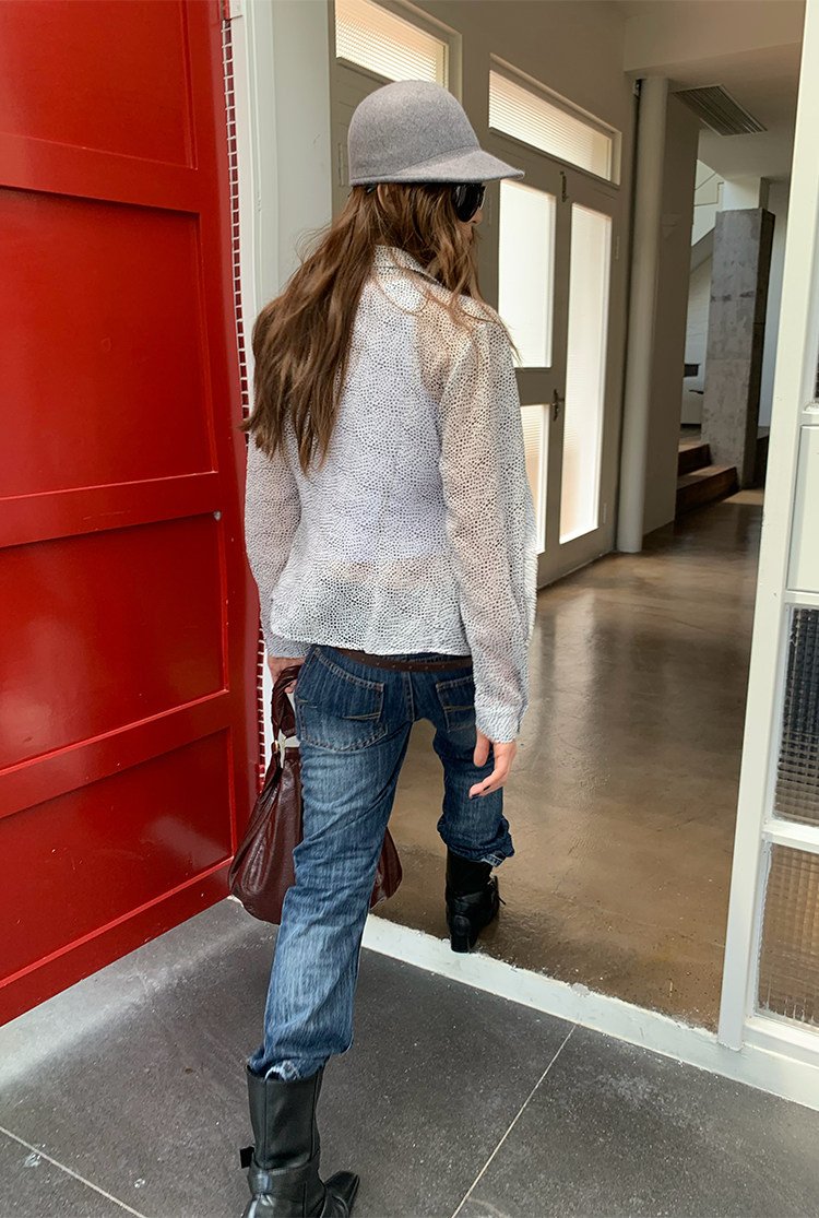 Indigo Texture Denim Pants