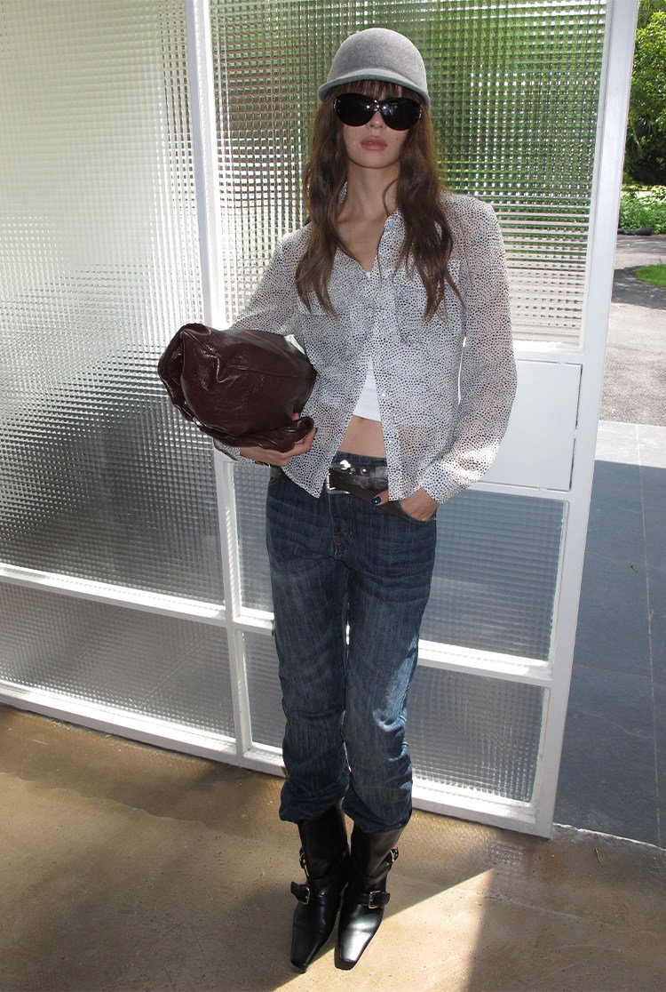 Indigo Texture Denim Pants