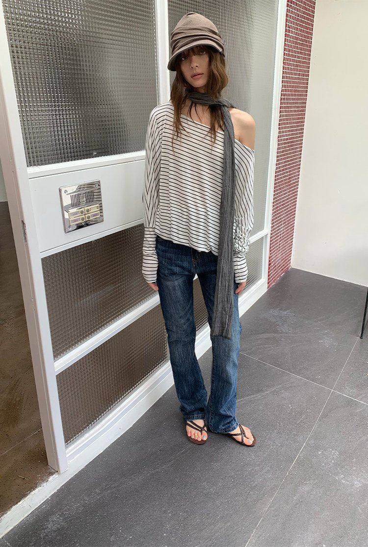 Indigo Texture Denim Pants