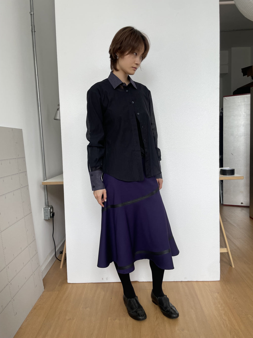 Bonded Spiral Flare Skirt