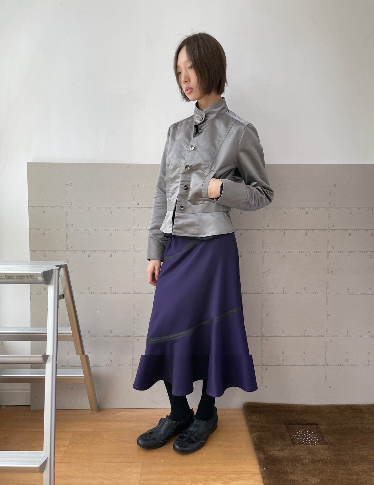 Bonded Spiral Flare Skirt