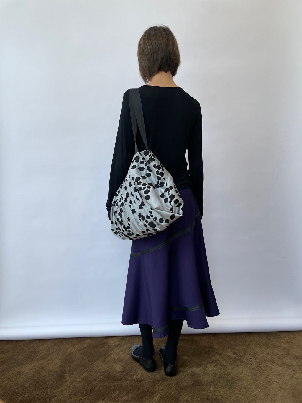 Pleated Dot Layer Tote Bag