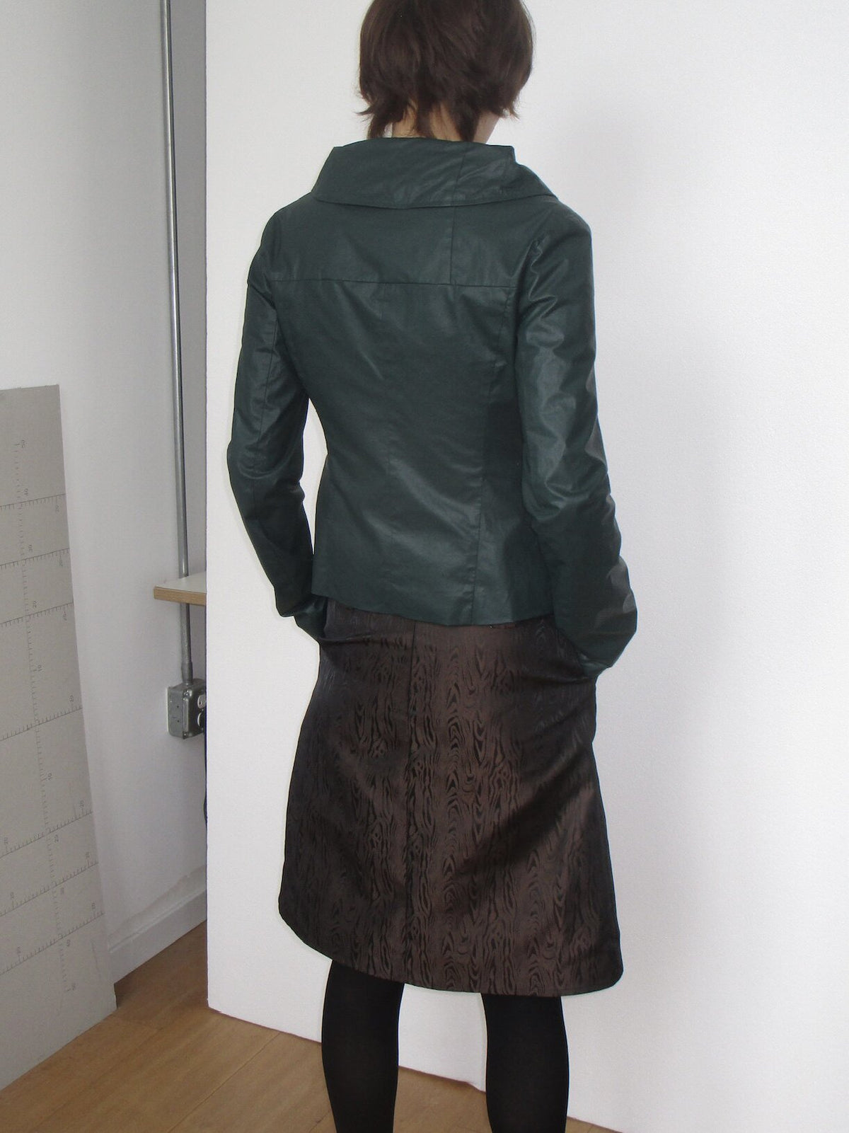 Woodgrain Slit Skirt