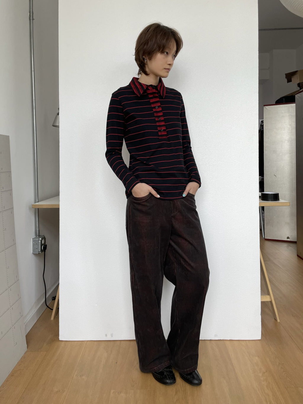 Corduroy Layered Pants