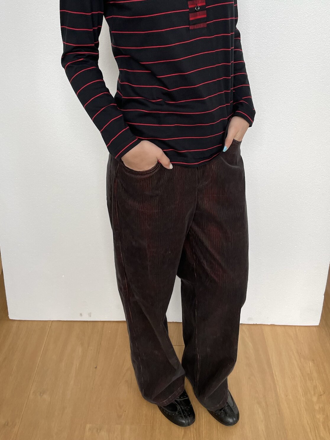 Corduroy Layered Pants