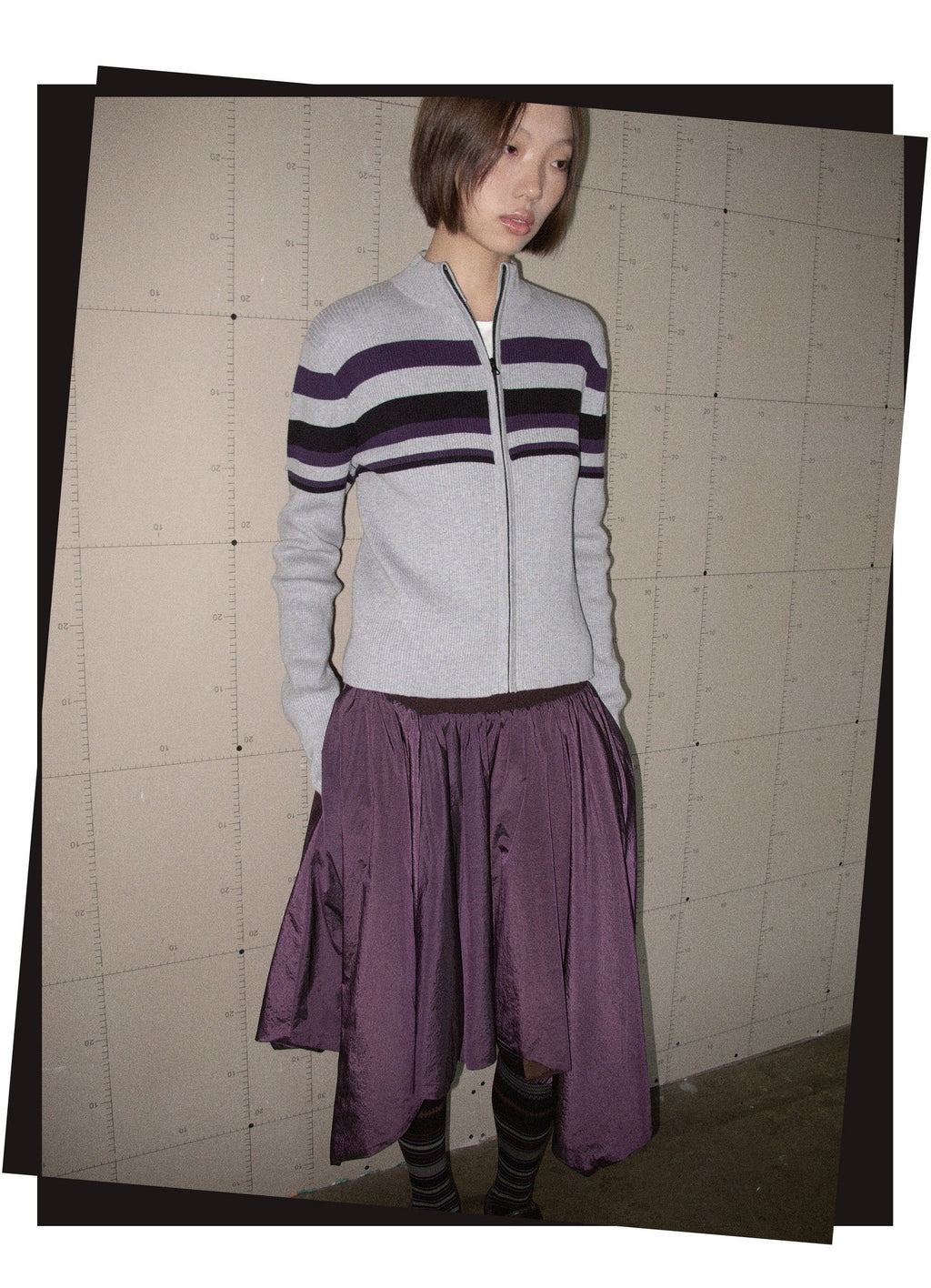 Stripe Loop Knit Cardigan