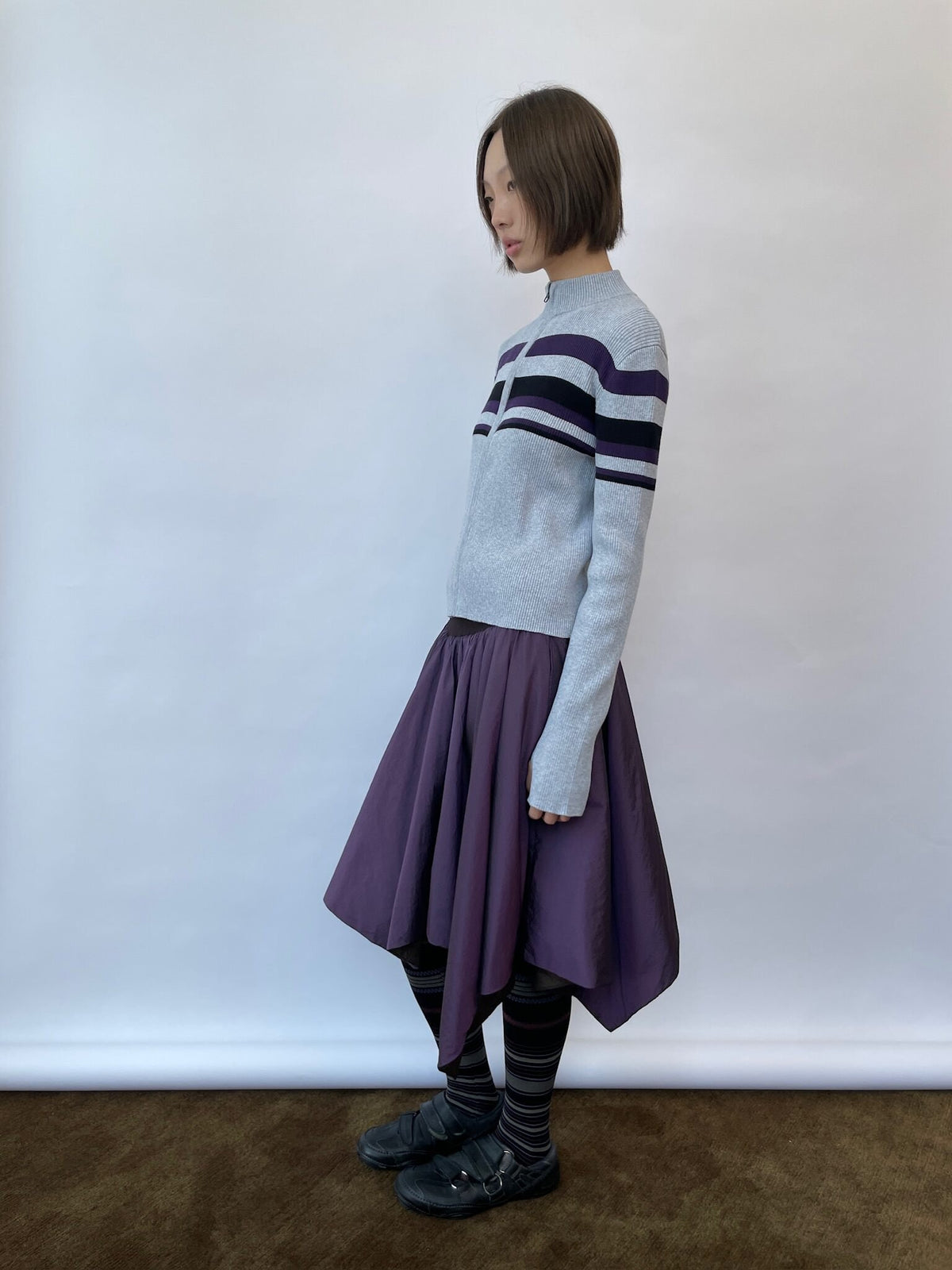 Stripe Loop Knit Cardigan