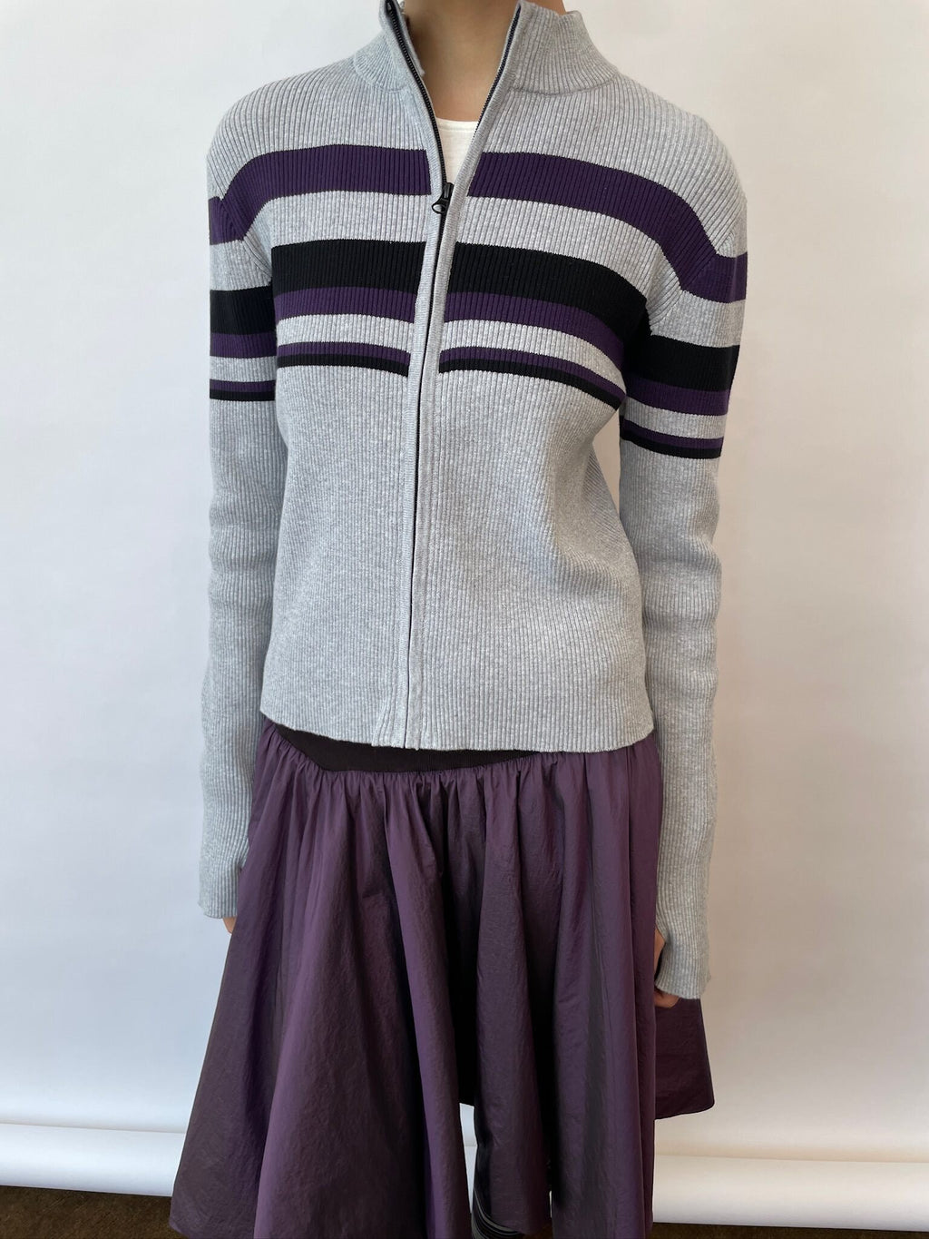 Stripe Loop Knit Cardigan