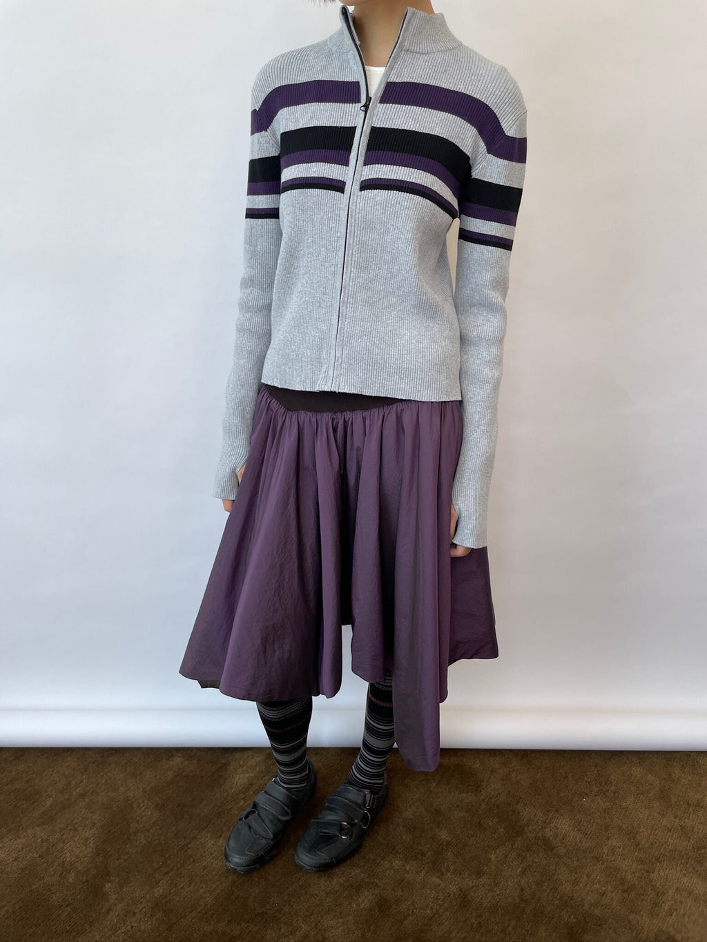 Stripe Loop Knit Cardigan