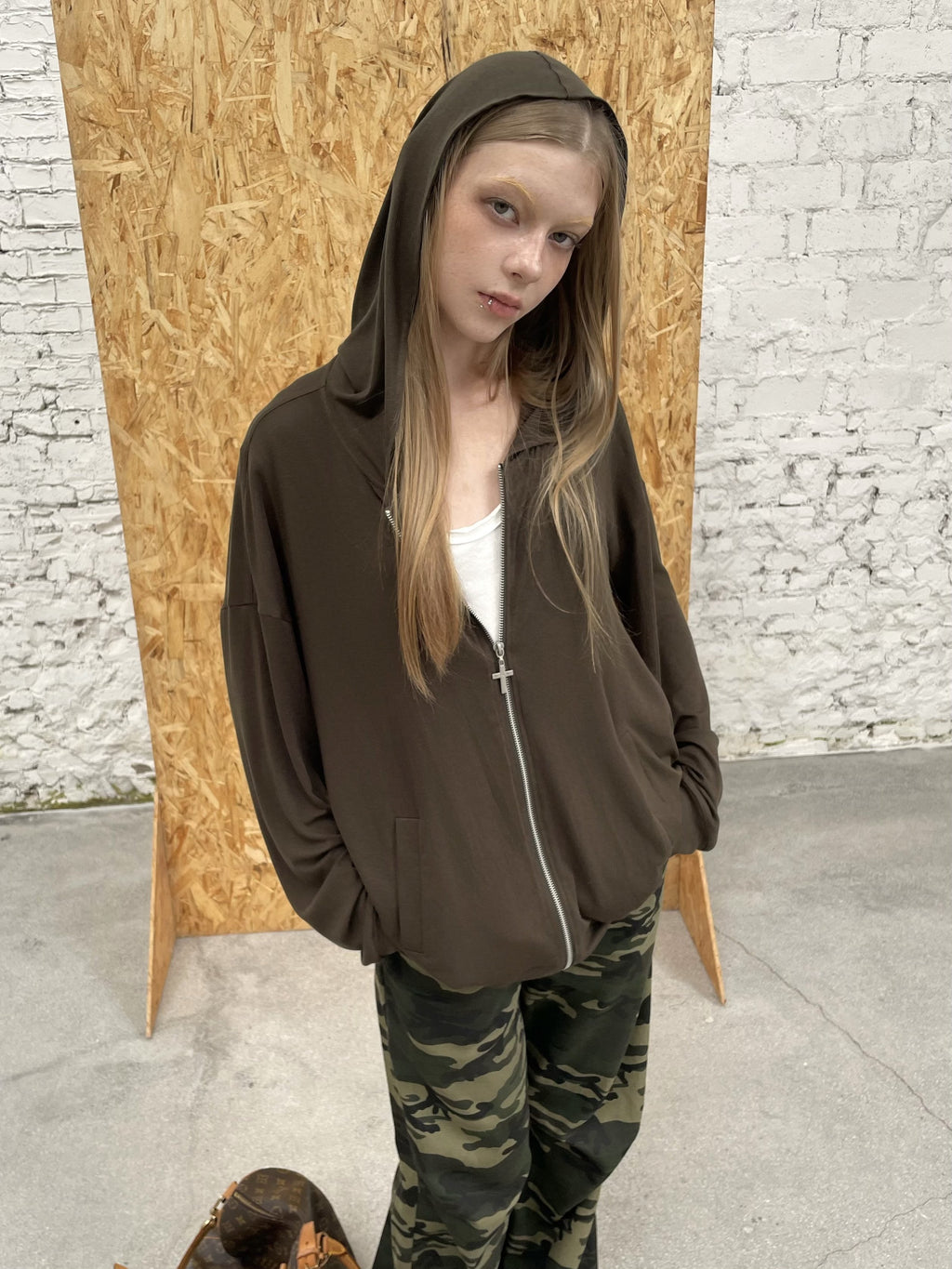 Wing Script Zip-Up Hoodie