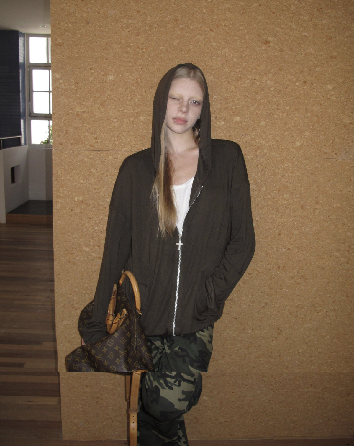 Wing Script Zip-Up Hoodie