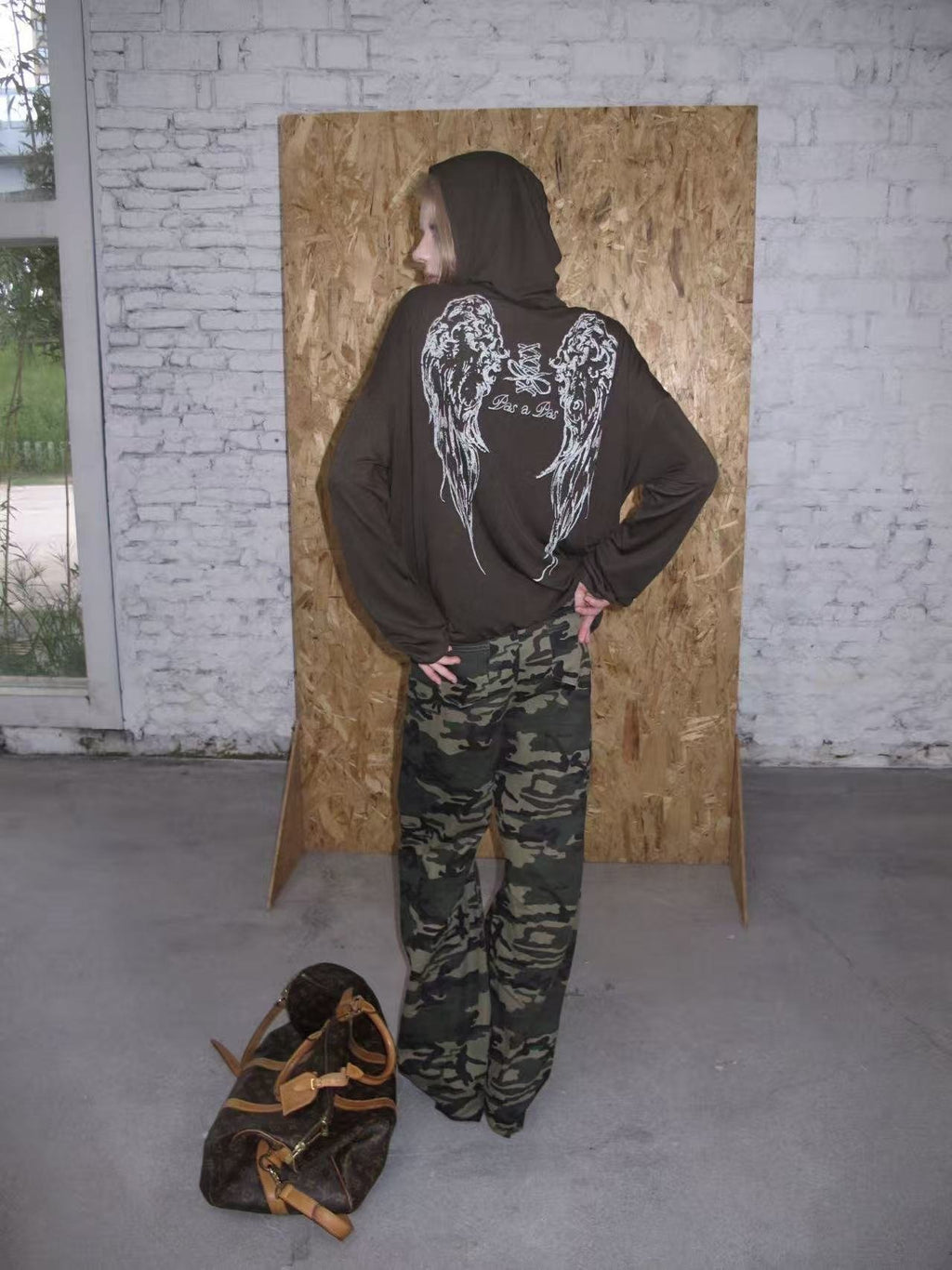 Wing Script Zip-Up Hoodie