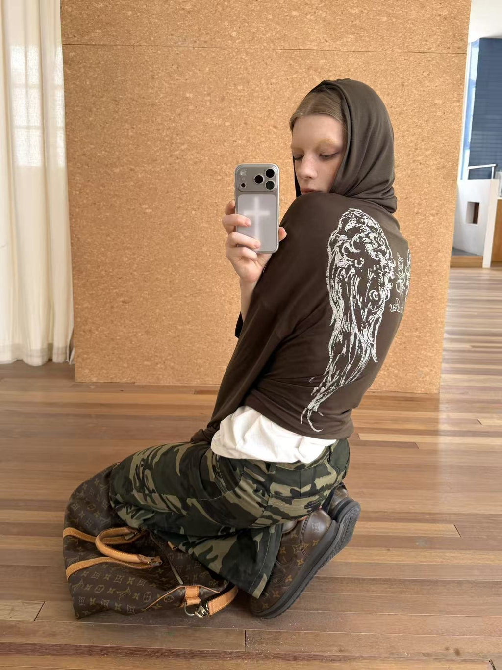Wing Script Zip-Up Hoodie
