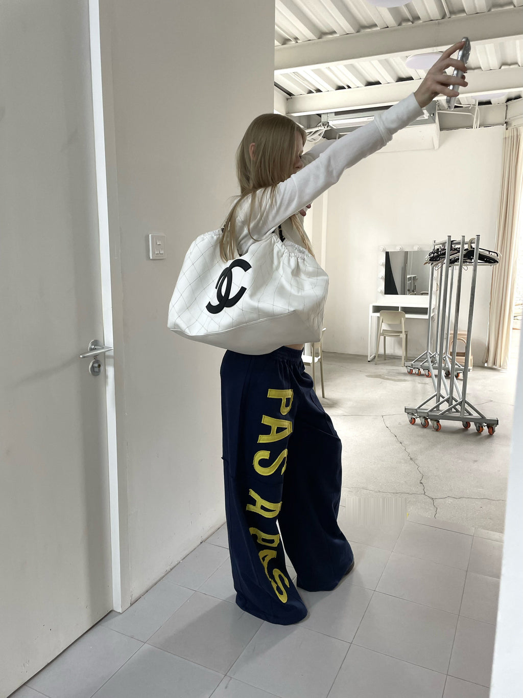 Patchwork Relaxed Cotton Pants