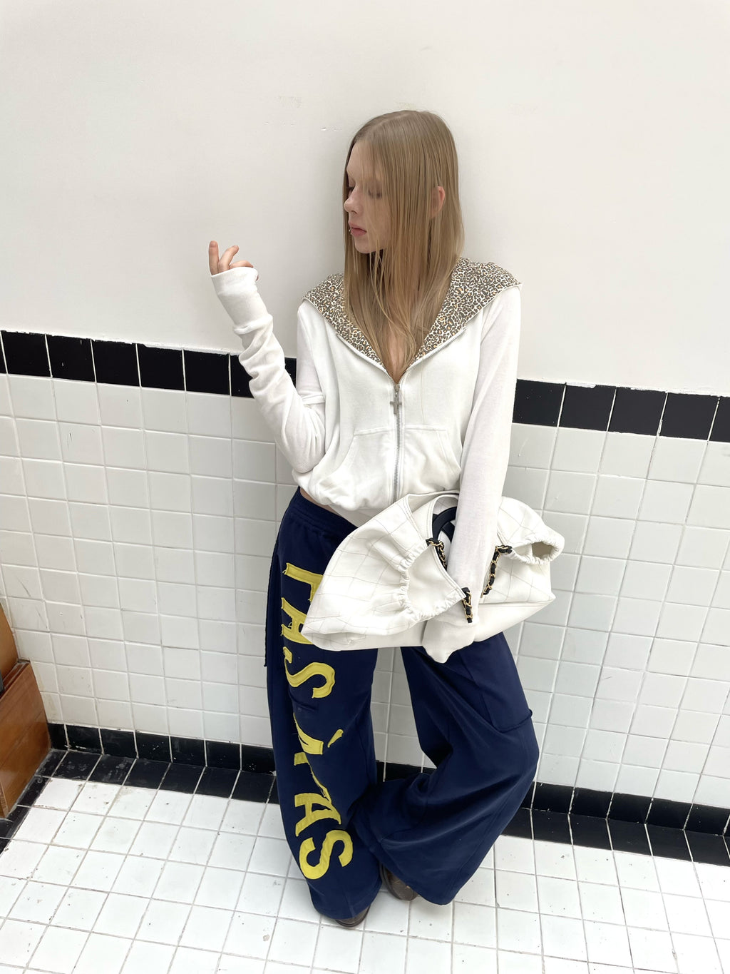 Patchwork Relaxed Cotton Pants