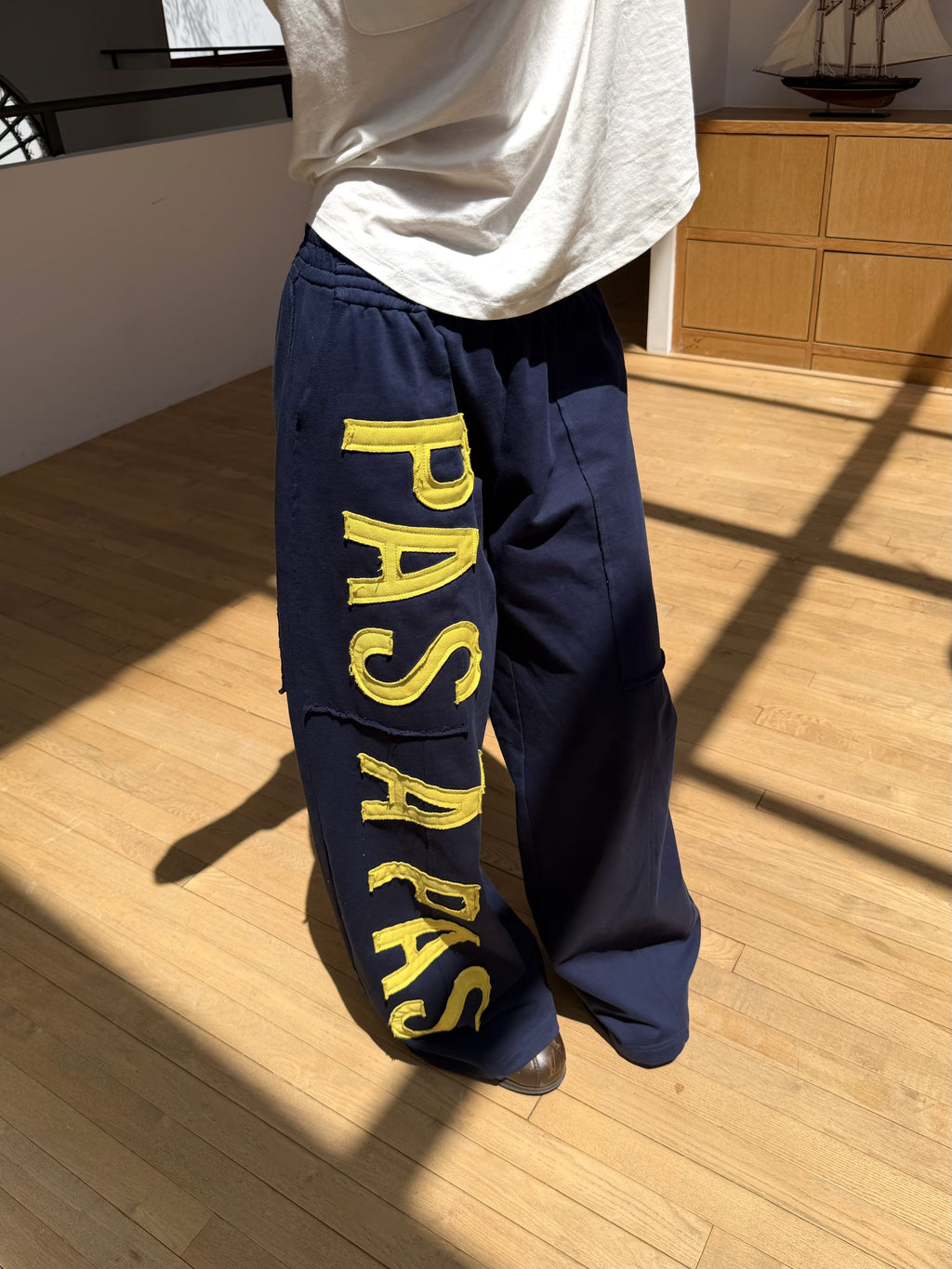 Patchwork Relaxed Cotton Pants