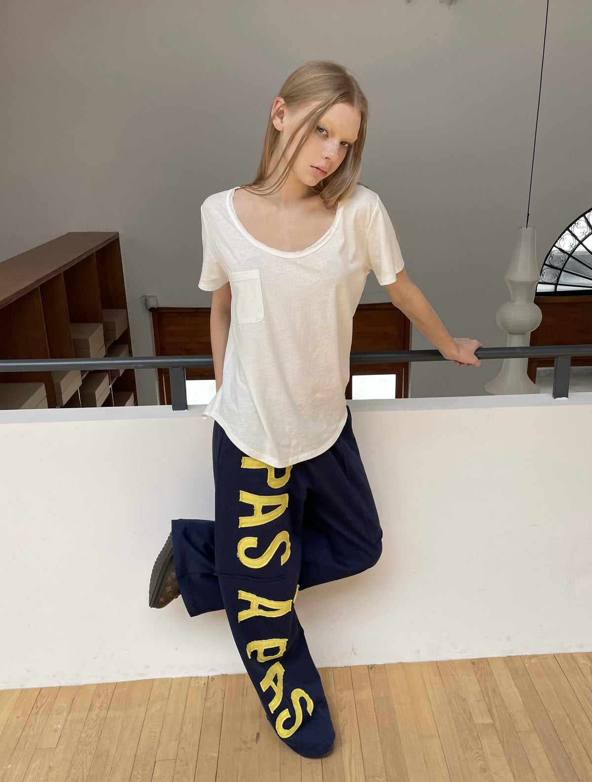 White Linen Pocket Top