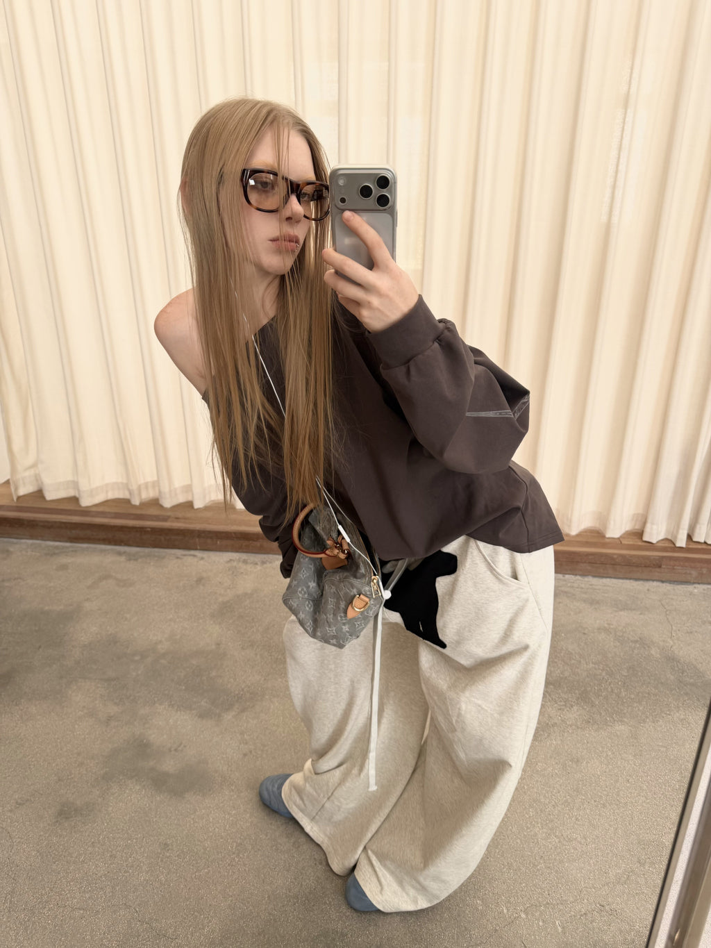 Wide Dog Applique Pants
