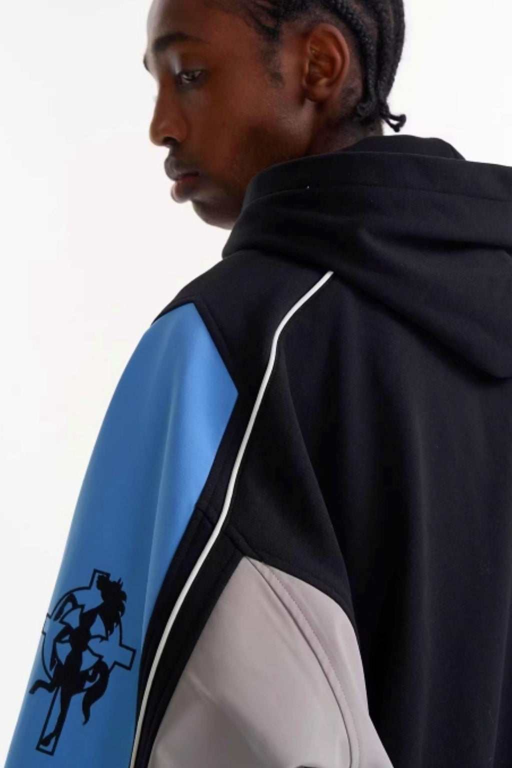 Contrasting Stitch Embroidered Jacket