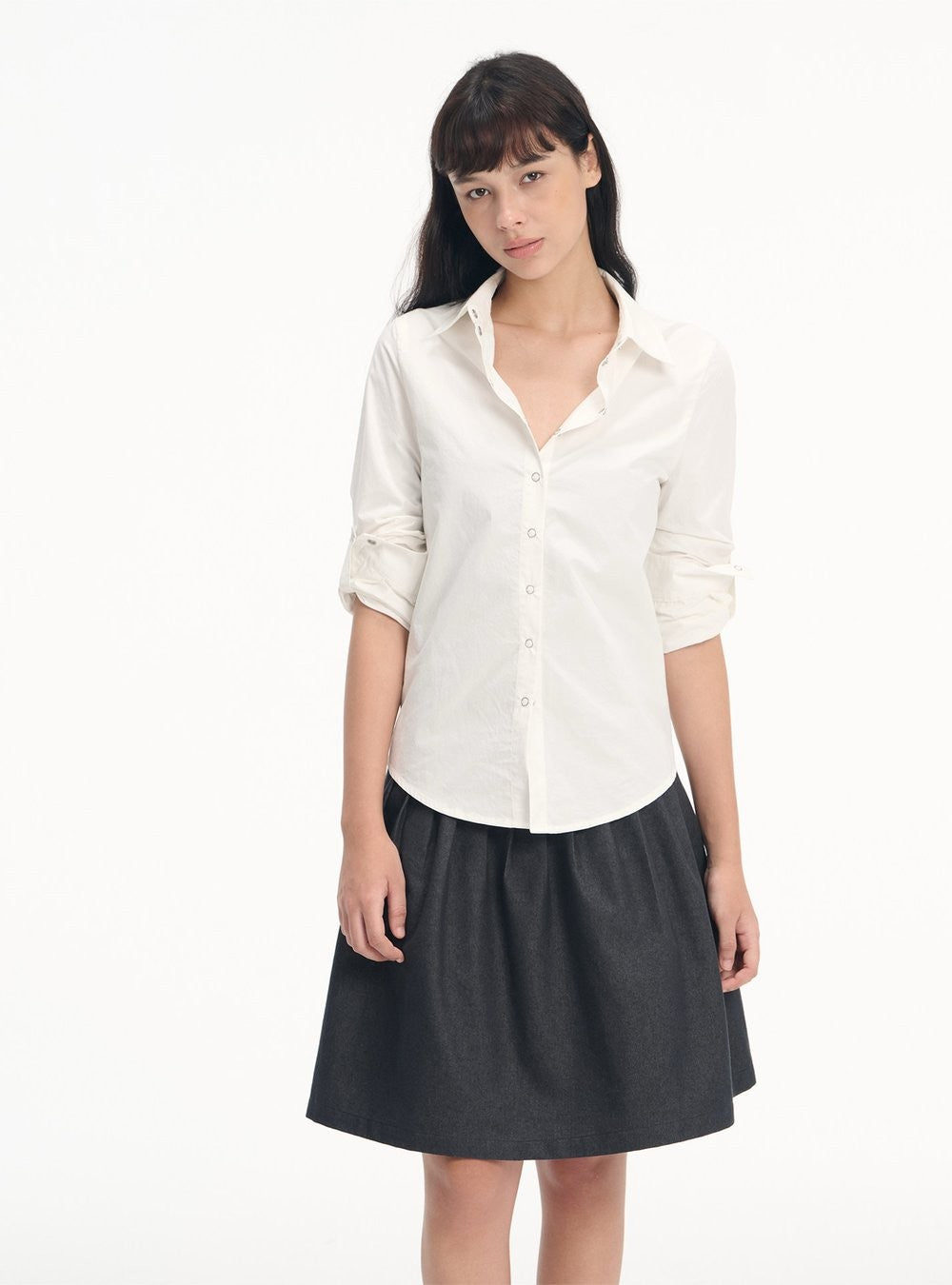 Ease Roll Sleeve Shirt (2color)
