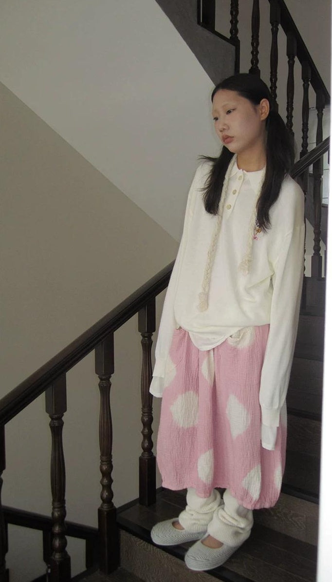 3months |  POLKA DOT PEPLUM SKIRT【ID:TN00022】