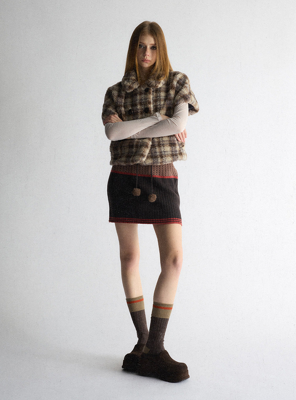 Winter Retro Check Vest