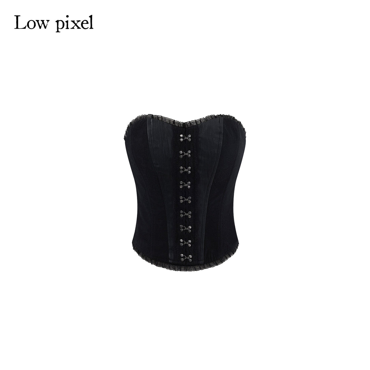 Zipper Slim Fit Cotton Streetwear Black Short No Padding Tube Tops
