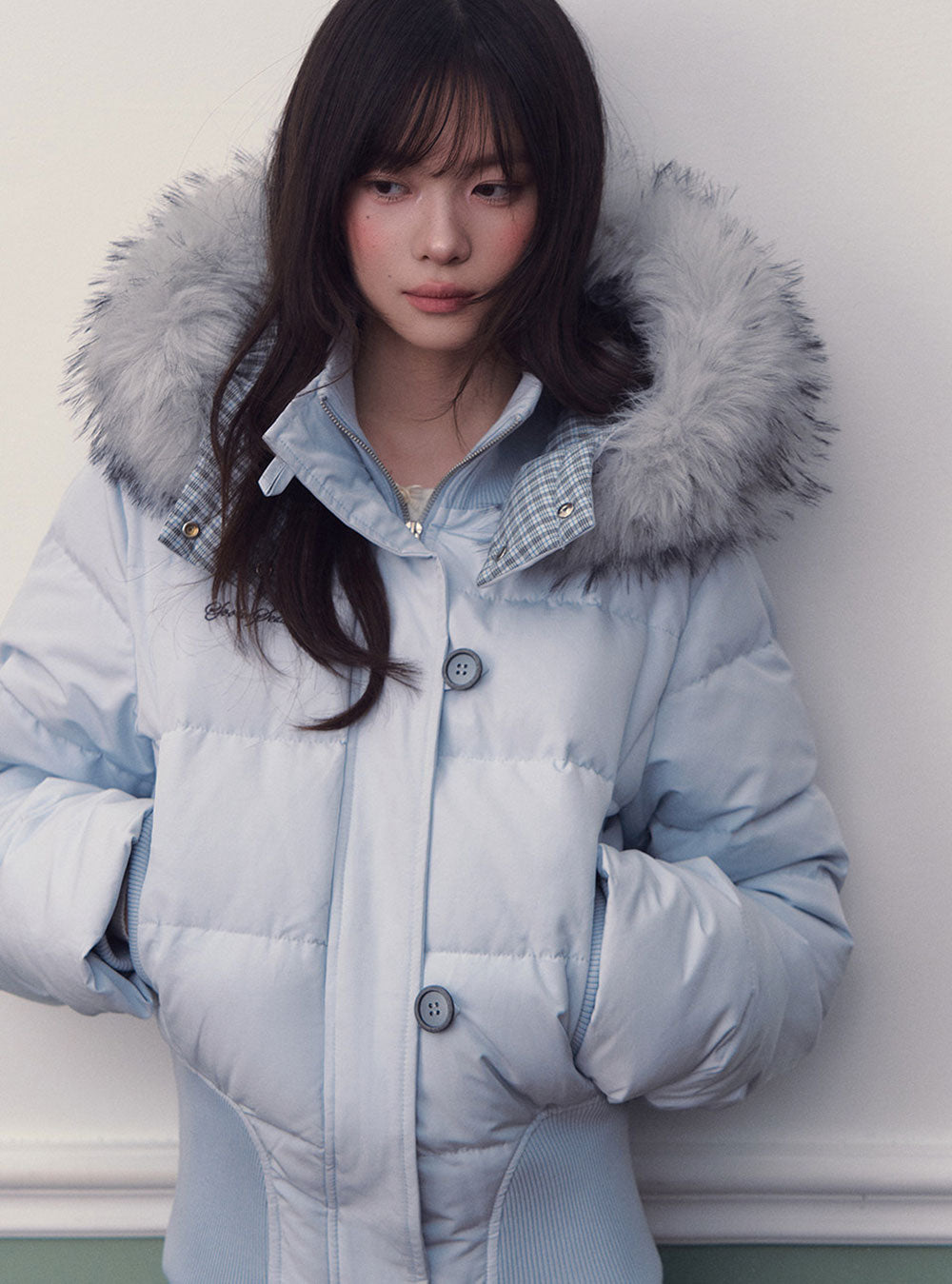 Glacier Blue Urban Hood Down Jacket